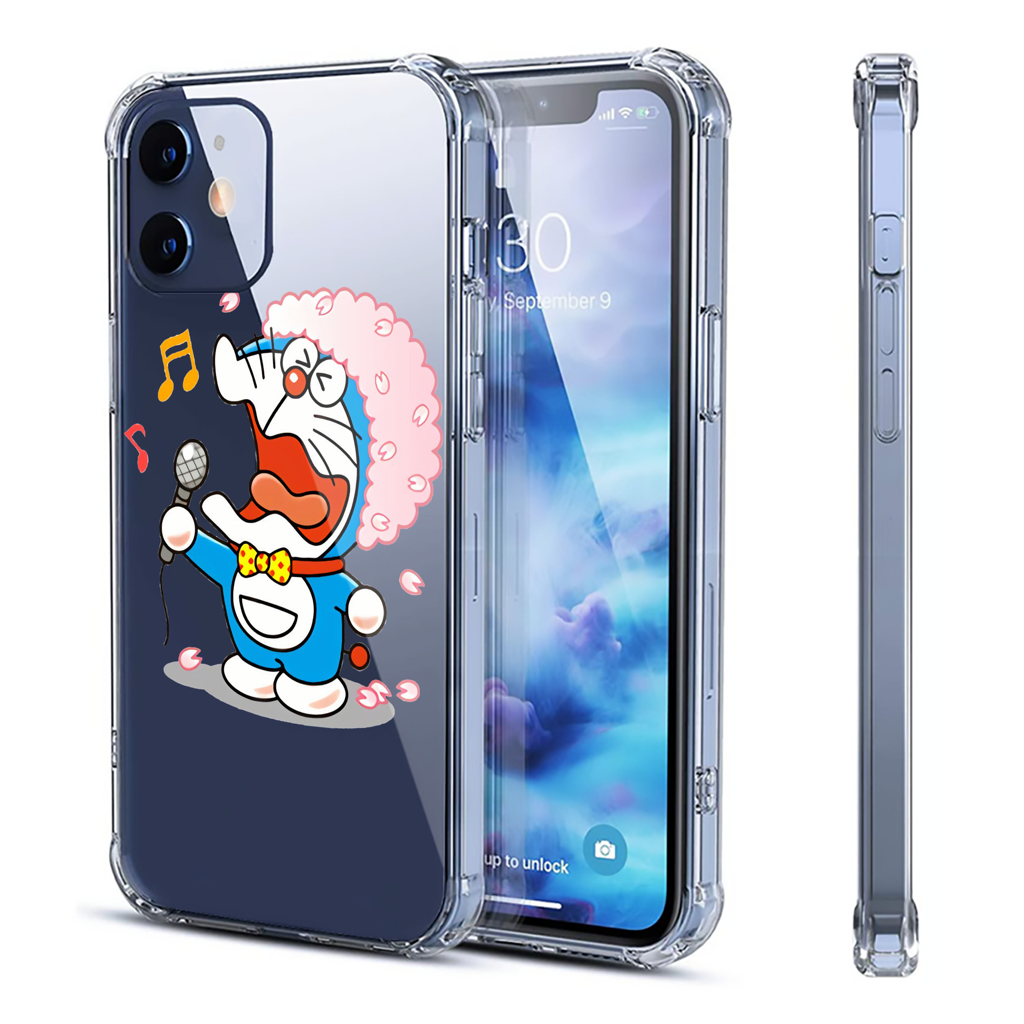 （画像用） ドラえもん Doraemon 【iPhone 12シリーズ対応】透明スマホケース（クリアソフトケース）